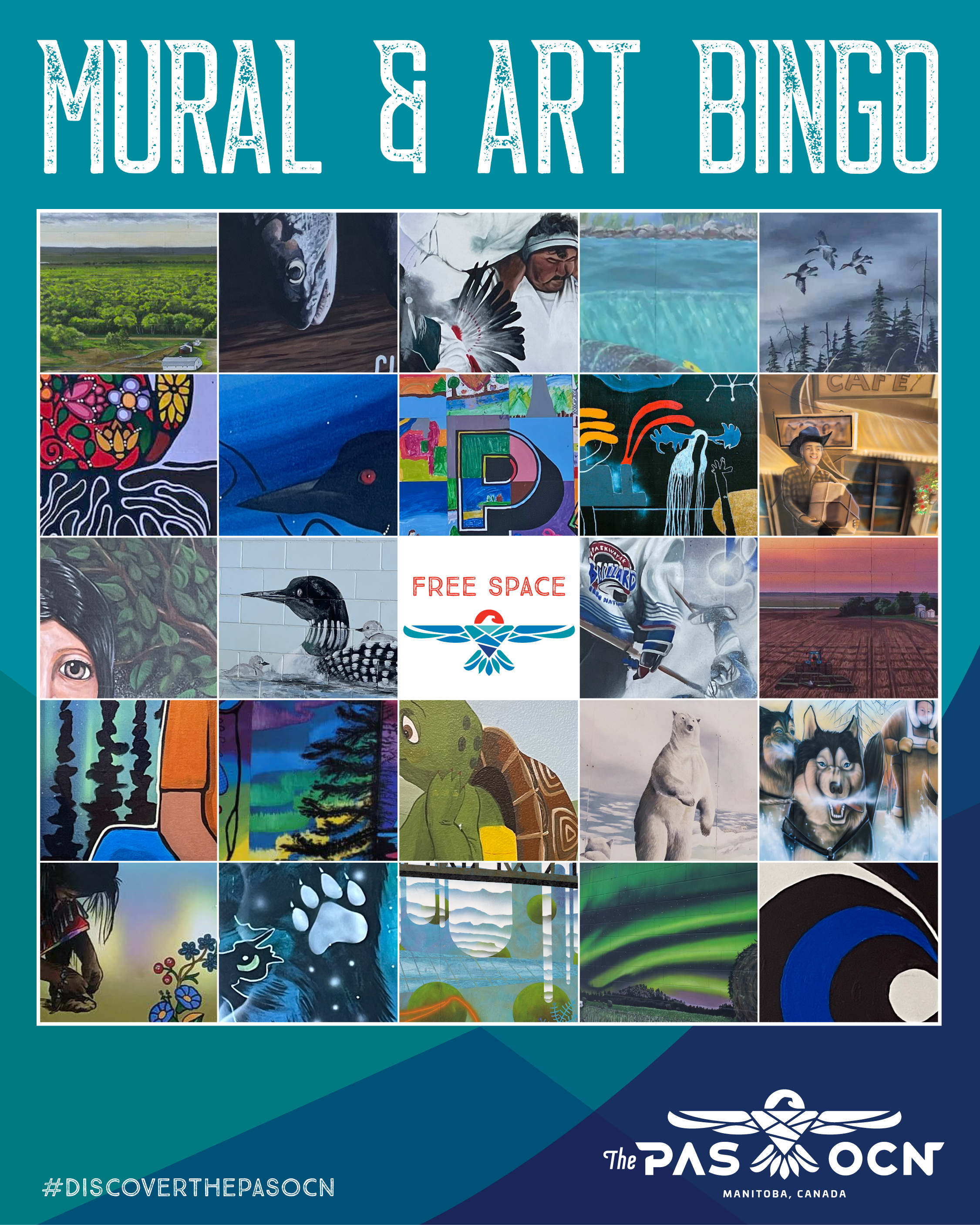 sample mural art bingo card
