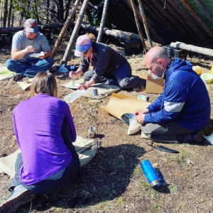 Adrianna teaching some land-based survival skills in a tour