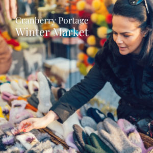 Women shopping for handmade winter mitts