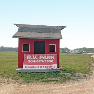 R.V. Park buiding and sign