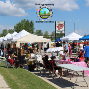 street festival with booths and activities