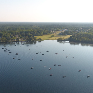 boats on Lake Athapapuskow, fishing