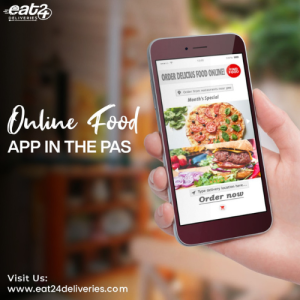 Online Food ordering app on a cell phone
