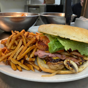 Massive King Trapper burger and fries